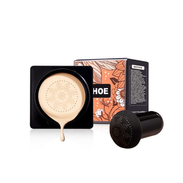 Magic Mat Powder Puff, Invisible Pore Ivory White Natural Color With Mushroom Air Cushion On Makeup Base - Image 7